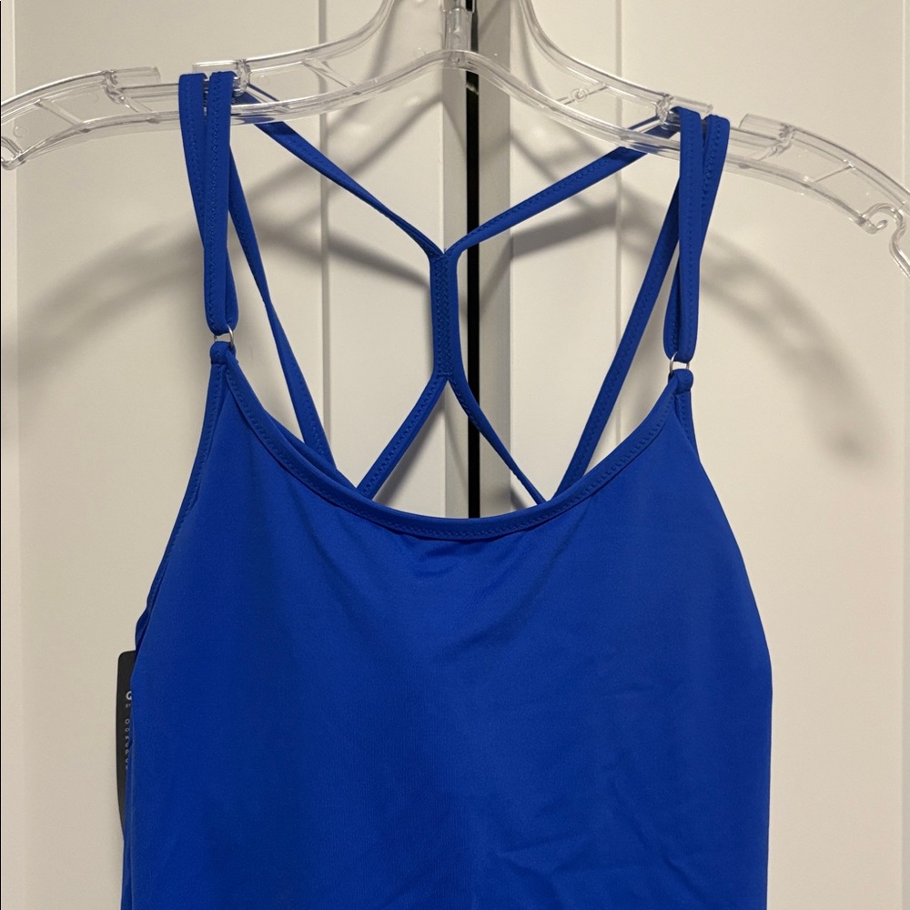 NEW [Athleta] Cross Back Adjustable Swim Tankini Top in Yacht Blue Women’s 34B/C - Picture 6 of 12